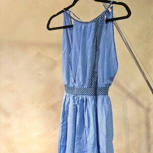 Spring, light blue, peekaboo dress